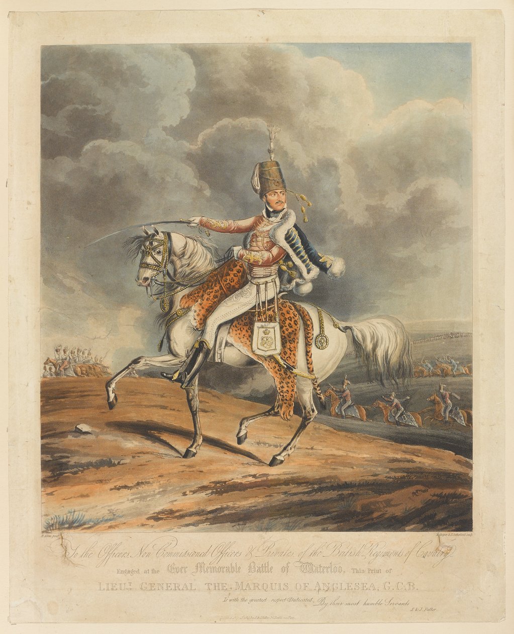 Generalleutnant Der Marquis von Anglesea, G.C.B, Schlacht von Waterloo, 1815 von Henry Thomas Alken
