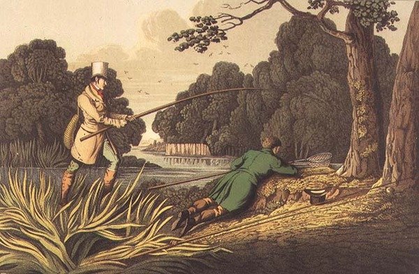 Hechtangeln, aquatintiert von I. Clark, veröffentlicht von Thomas McLean von Henry Thomas Alken