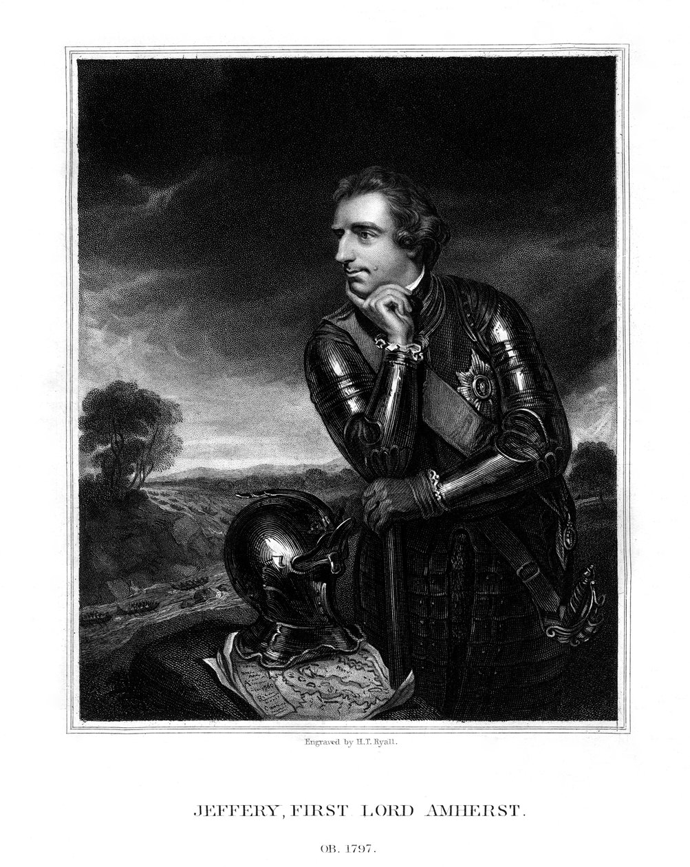 Jeffery Amherst, 1. Baron Amherst, Oberbefehlshaber der britischen Armee, 1832 von Henry Thomas Ryall