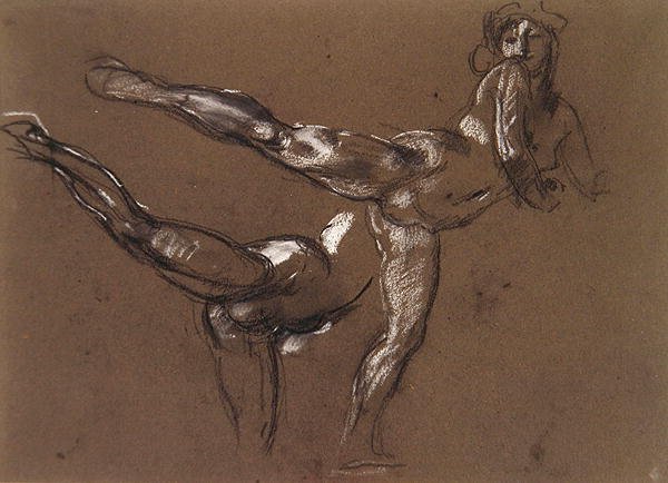 Zwei Studien eines weiblichen Aktes von Henry Tonks