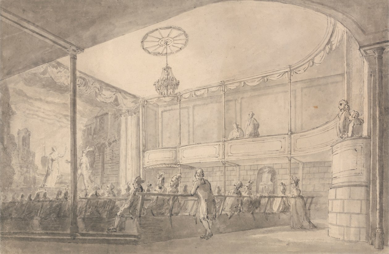 Innenraum des Brandenburg-Haustheaters, Hammersmith von Henry Wigstead