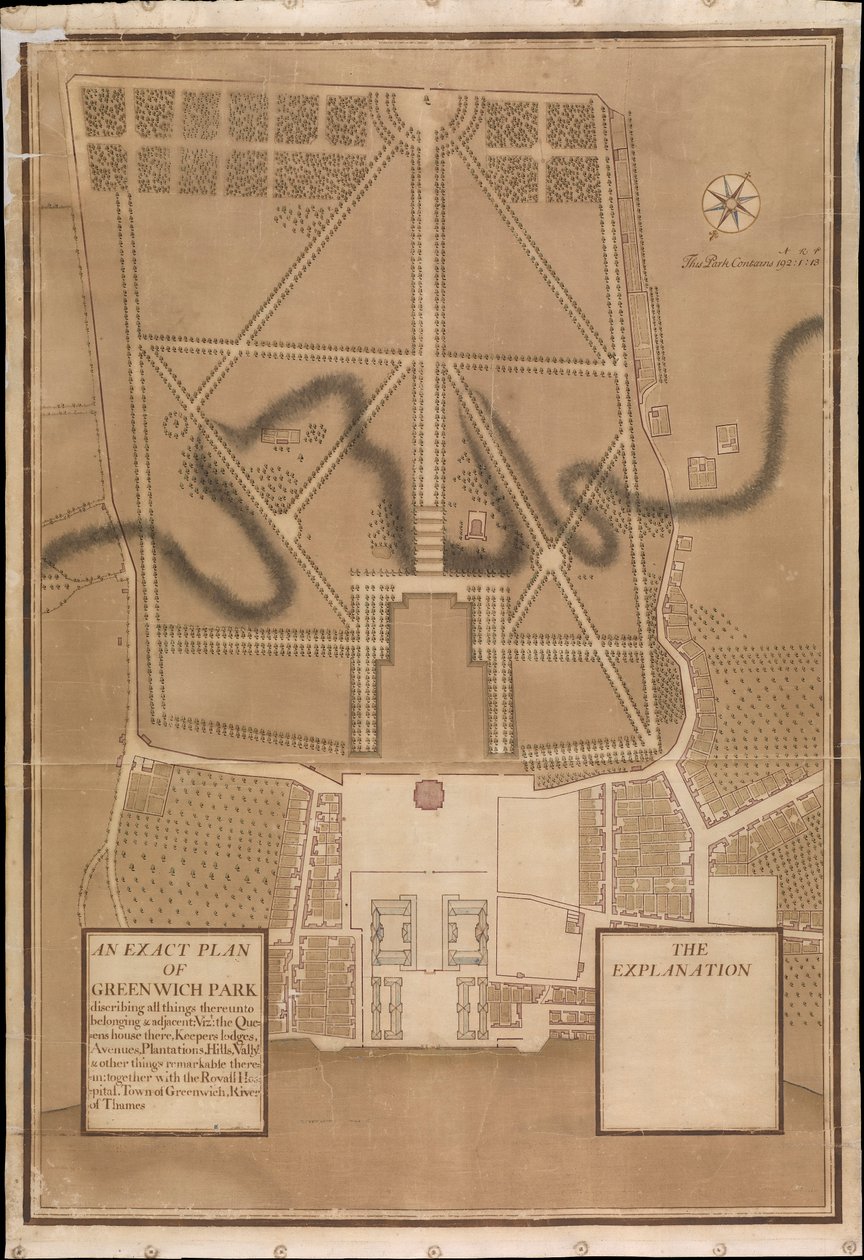 Genauer Plan des Greenwich Parks, ca. 1700 von Henry Wise