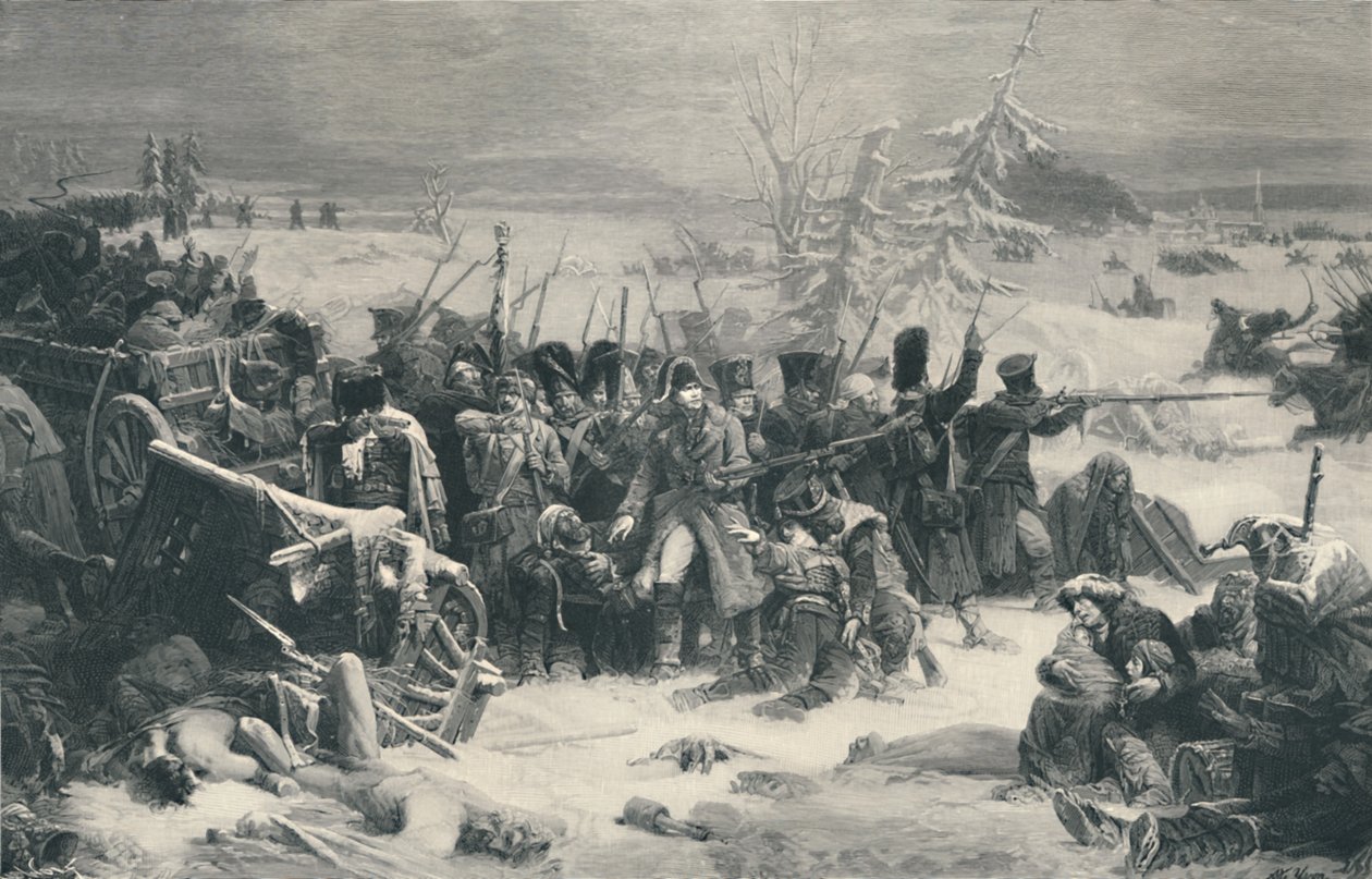 Marschall Ney hält die Nachhut der Großen Armee von Henry Wolf