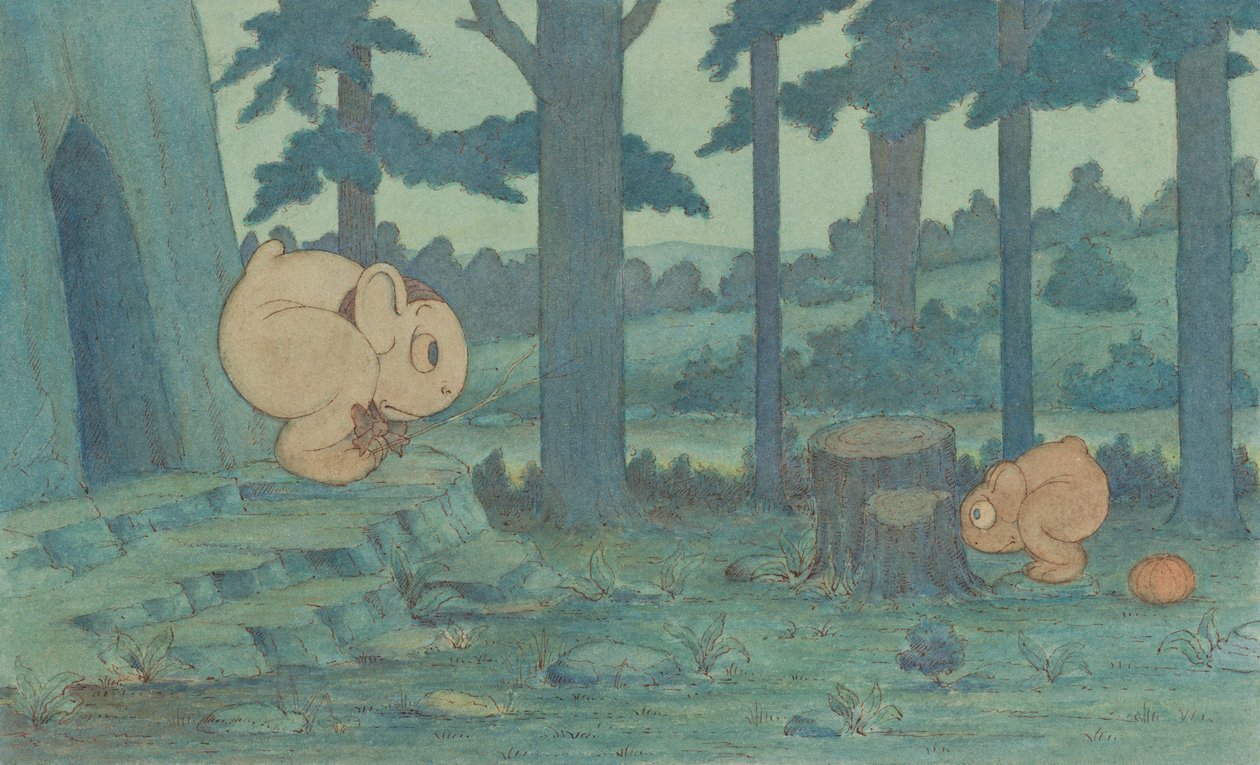 Wiggle Much Baby versteckt sich vor Mama, ca. 1910 von Herbert E. Crowley