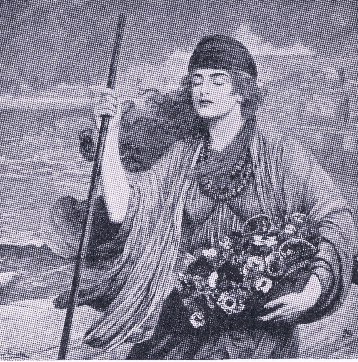 Nydia, das blinde Mädchen von Pompeji, Illustration aus The Worlds Library of Best Books, ca. 1940 von Herbert Gustave Schmalz