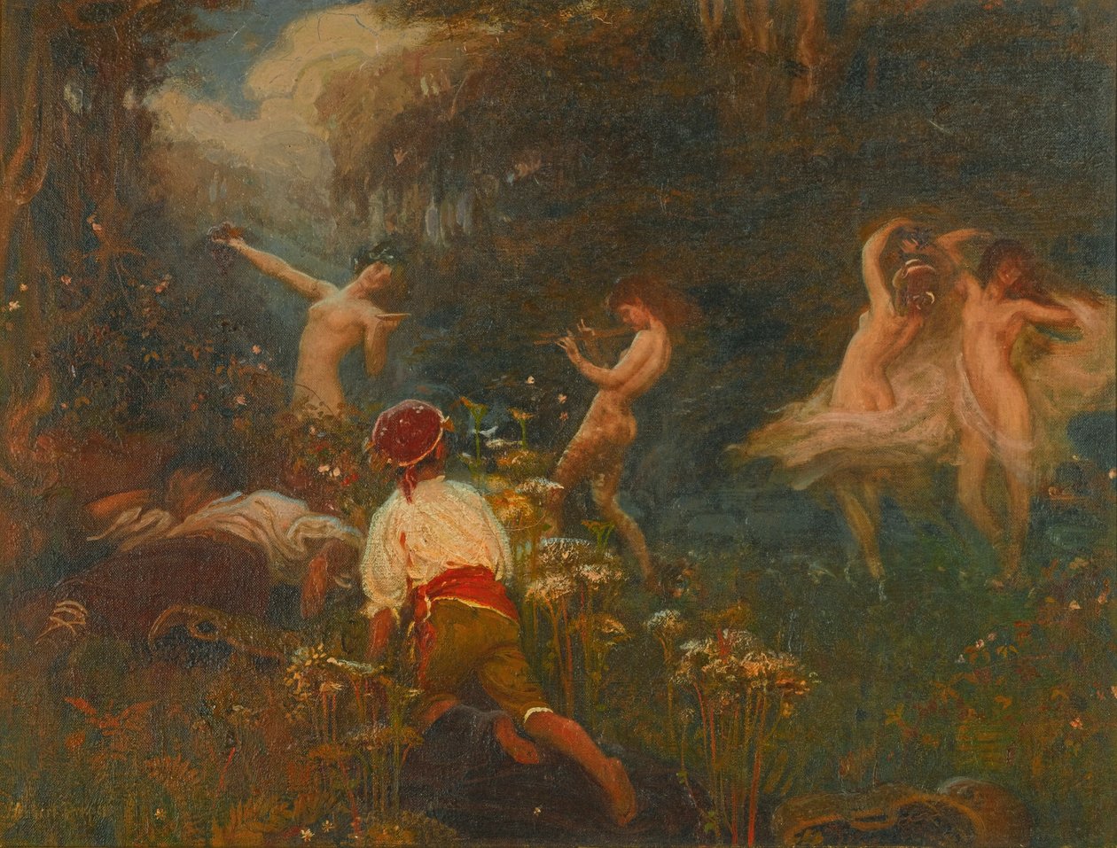 Erster Entwurf für Der Weinlesemorgen von Herbert James Draper