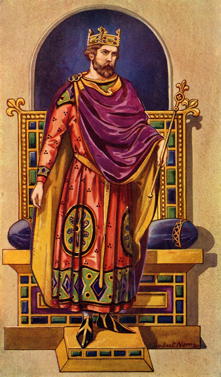 Ein französischer König der Karolingischen oder Kapetingischen Dynastien, 1924 von Herbert Norris