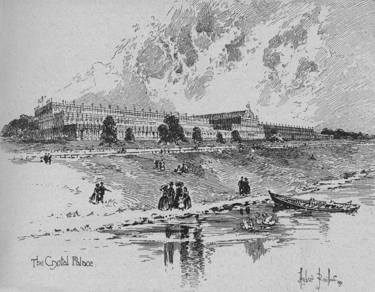 Der Kristallpalast im Hyde Park, London, 1851, 1891 von Herbert Railton