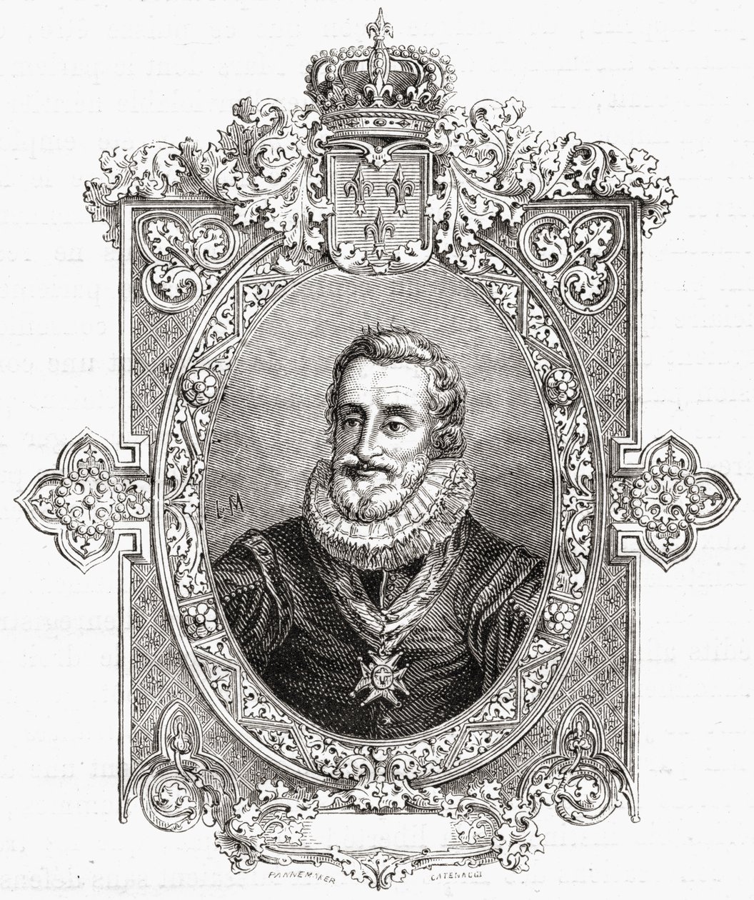 Henri IV, graviert von Pannemaker-Ligny, aus 