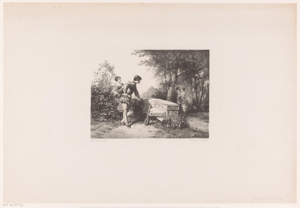 Zwei Paare in einem Park von Herman Frederik Carel ten Kate