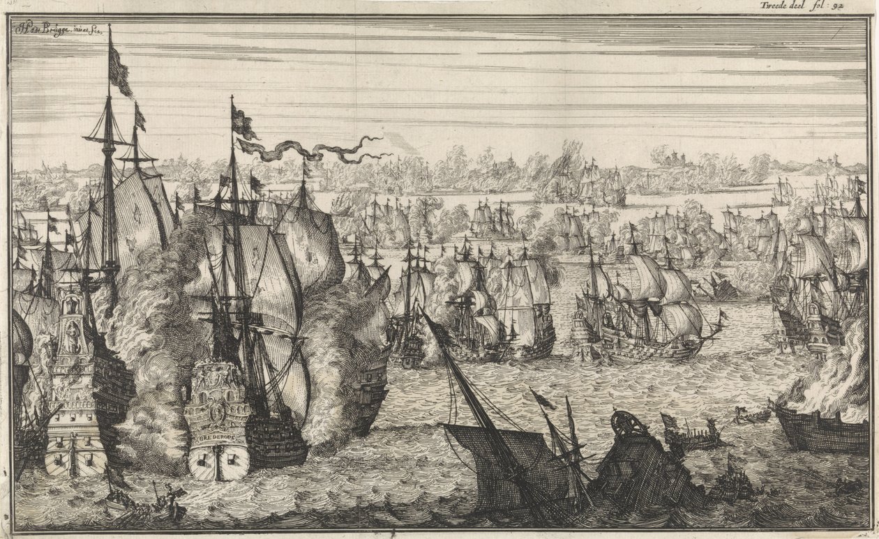 Seeschlacht bei Duins, 1639 von Herman Padtbrugge