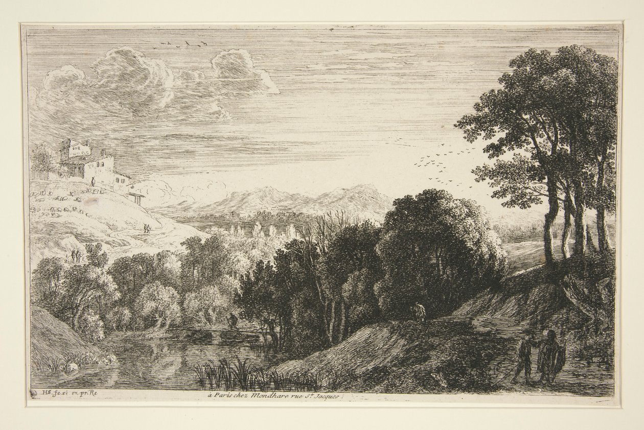 Landschaft mit Sonnenuntergang, aus der Serie Hügel-Landschaften von Herman van Swanevelt
