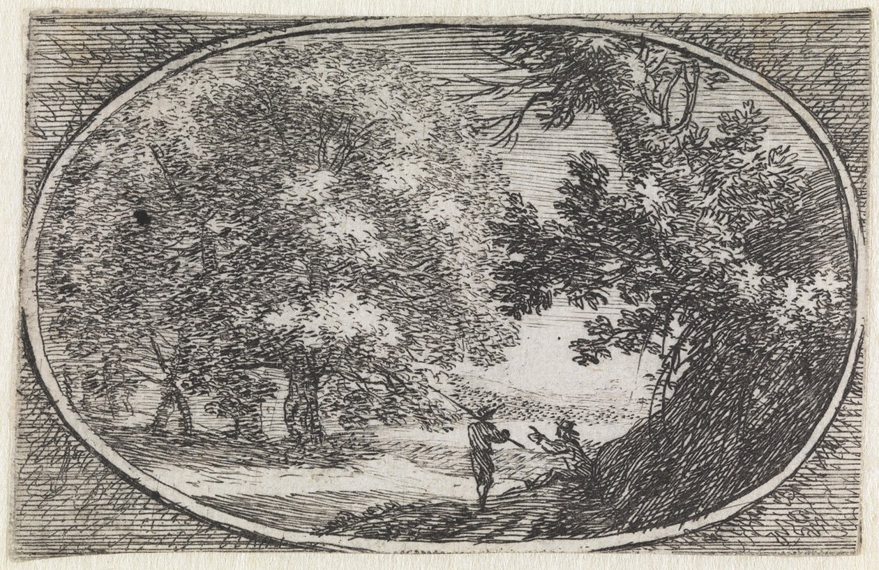 Landschaft (Nr. 2 aus der Serie „Variae campestrum fantasiae“) von Herman van Swanevelt