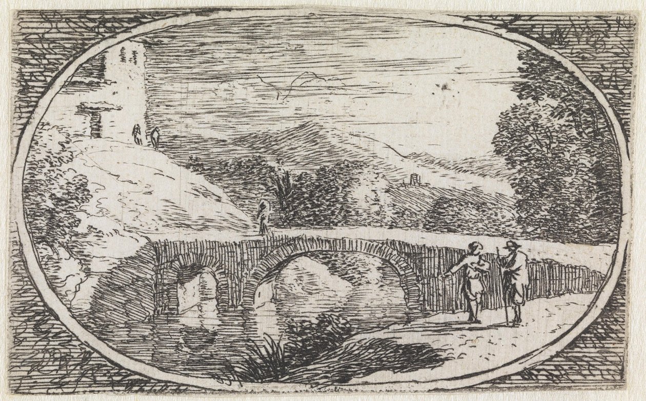 Landschaft (Nr. 6 aus der Serie: variae campestrum fantasiae) von Herman van Swanevelt