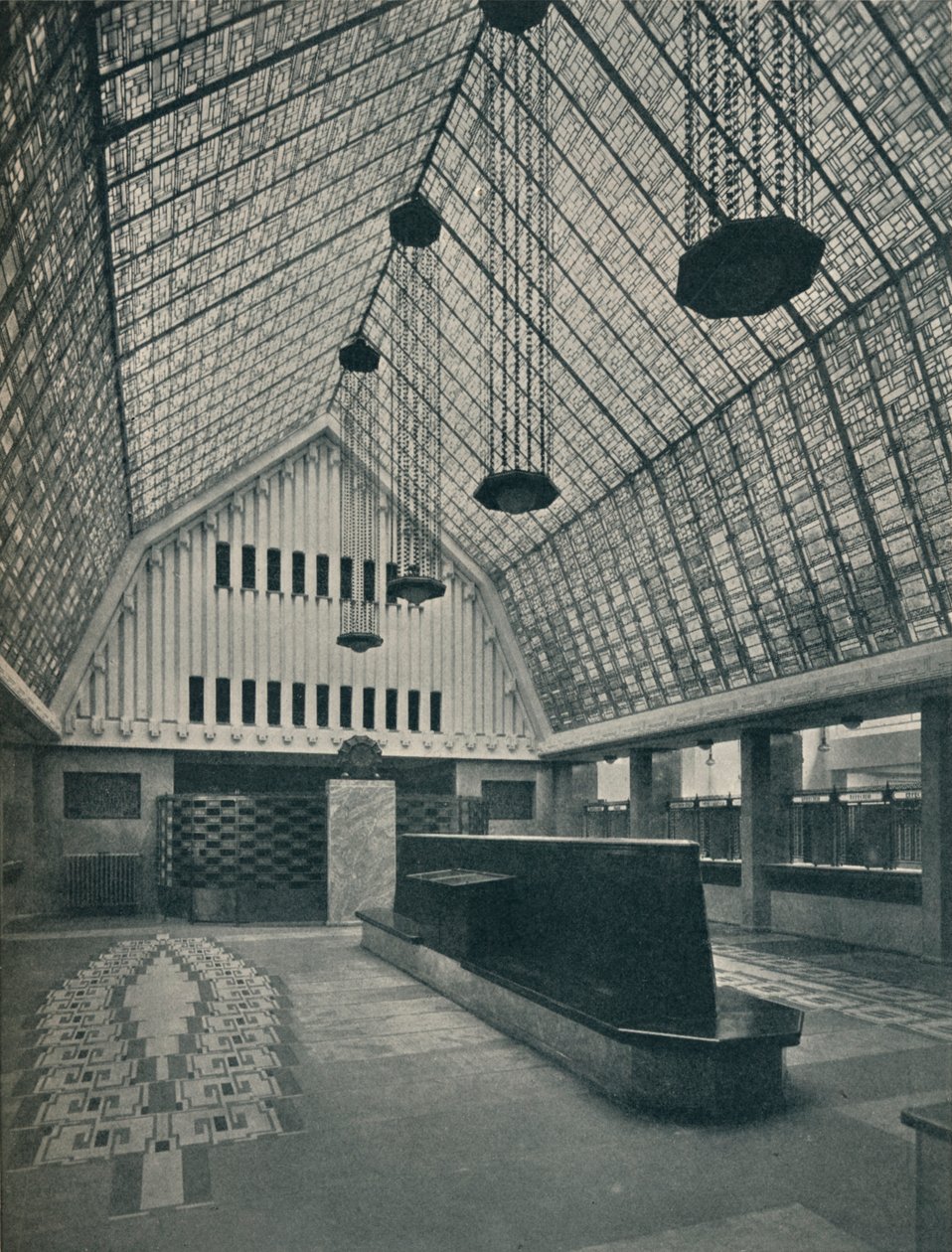 Die große Halle, Bank von Rotterdam, Den Haag, 1920 von Hermann Friedrich Mertens