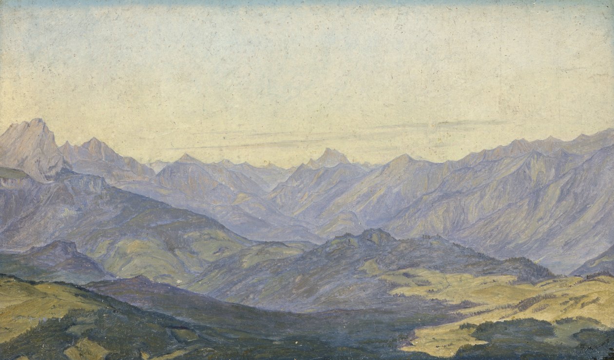 Bergtal in Oberbayern, 1829 von Hermann Kauffmann
