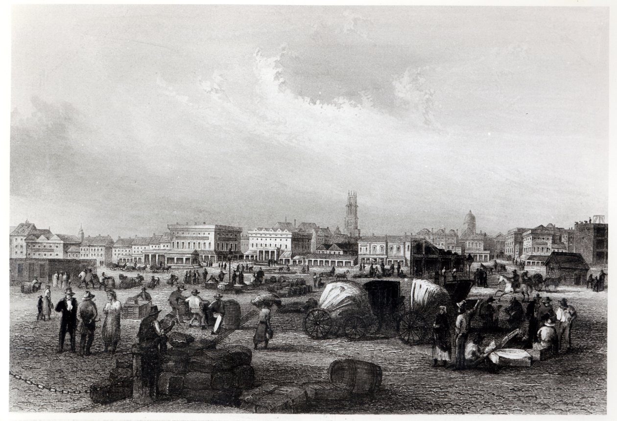 Am Kai Levee in New Orleans, um 1840 von Hermann Meyer