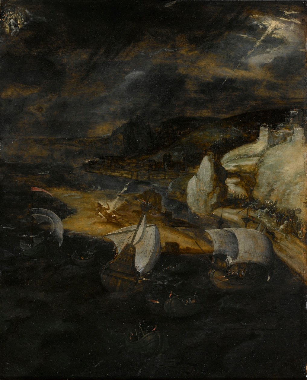 Der Fall des Luzifer von Herri met de (c.1510-p.1550) Bles