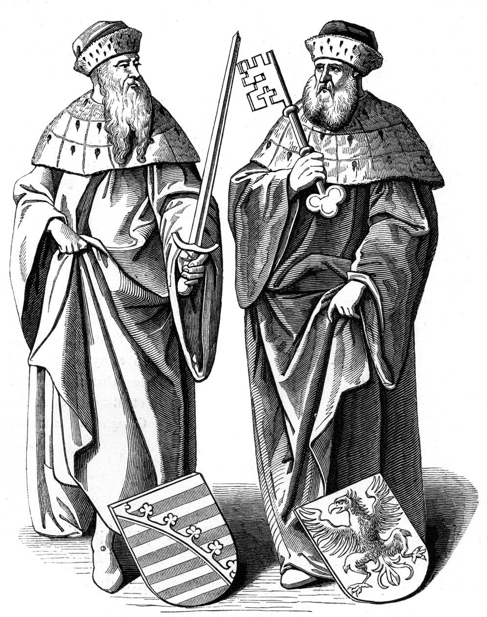 Der Herzog von Sachsen und der Markgraf von Brandenburg, 16. Jahrhundert 1849 von Hieronymous Wierix
