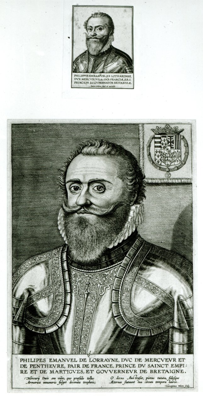 Porträt von Philippe-Emmanuel de Lorraine, Herzog von Mercoeur (1558-1602) von Hieronymus or Jerome Wierix