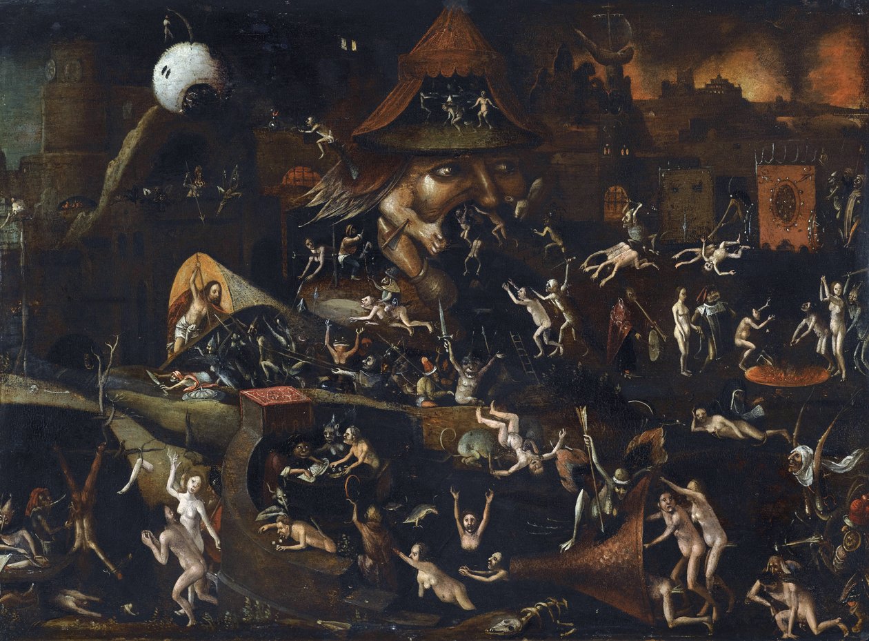 Abstieg in die Hölle von Hieronymus (school of) Bosch