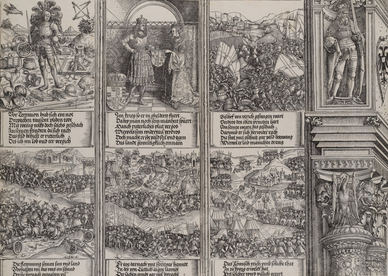 Die Verlobung von Maria von Burgund, junger Maximilian, Der Kampf um die burgundische Nachfolge, 1515 von Hieronymus Andreae