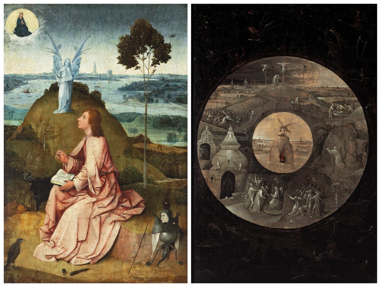 Johannes auf Patmos / Szenen der Passion Christi von Hieronymus Bosch