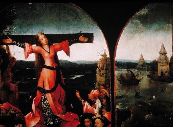 St. Liberata Triptychon (Detail) von Hieronymus Bosch
