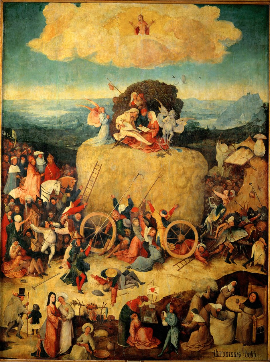 Der Heuwagen, um 1500 von Hieronymus Bosch
