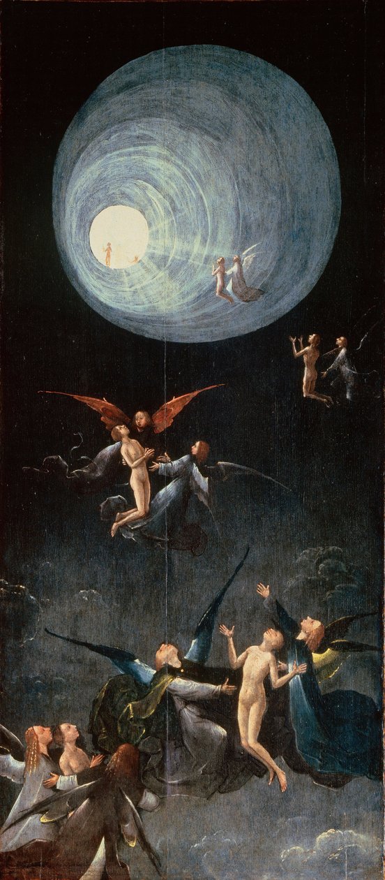 Aufstieg in den Himmel. Aus: Vier Visionen des Jenseits von Hieronymus Bosch