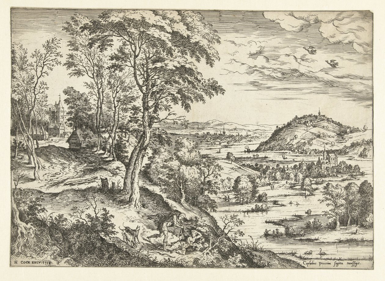 Cephalus und Procris von Hieronymus Cock