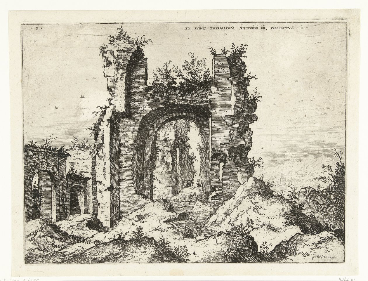 Erster Blick auf die Thermen von Caracalla von Hieronymus Cock