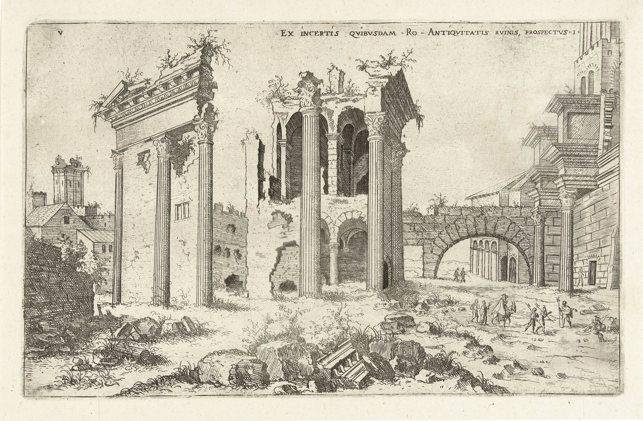 Blick auf das Forum von Nerva von Hieronymus Cock
