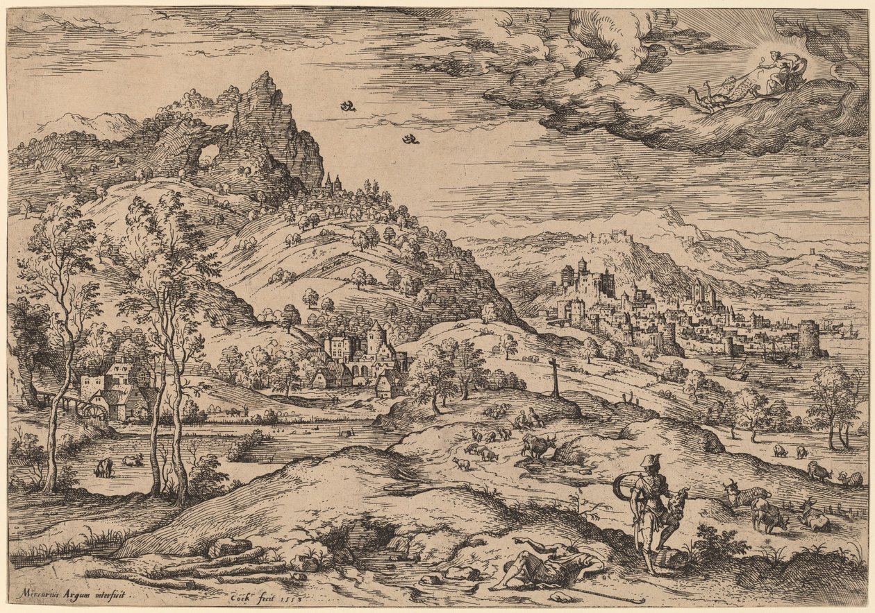 Merkur mit dem Kopf des Argus in der Hand von Hieronymus Cock