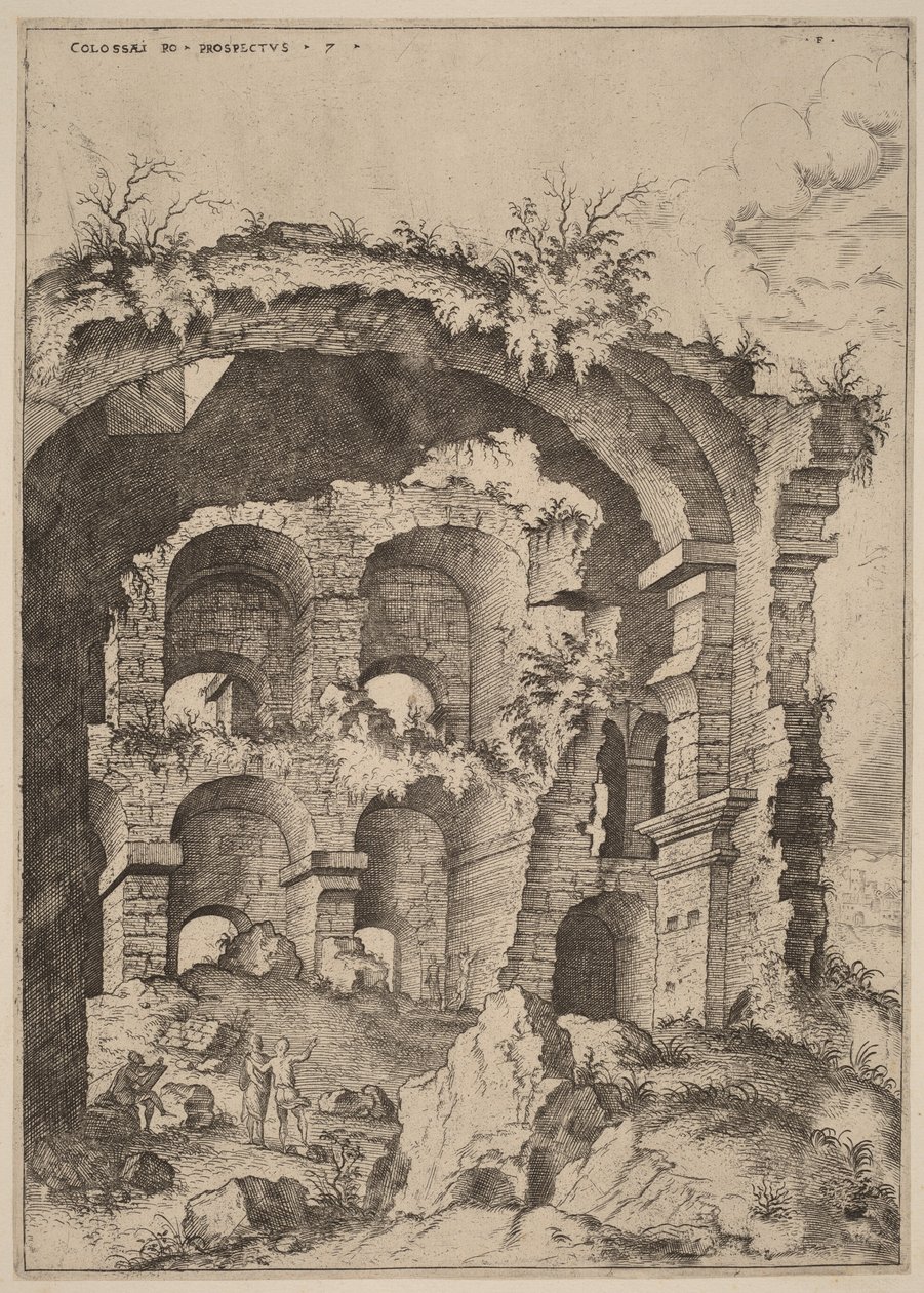 Siebte Ansicht des Kolosseums von Hieronymus Cock