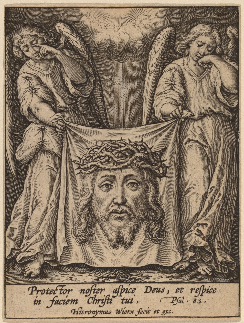 Protector Noster Aspice von Hieronymus Wierix: Kunstdruck