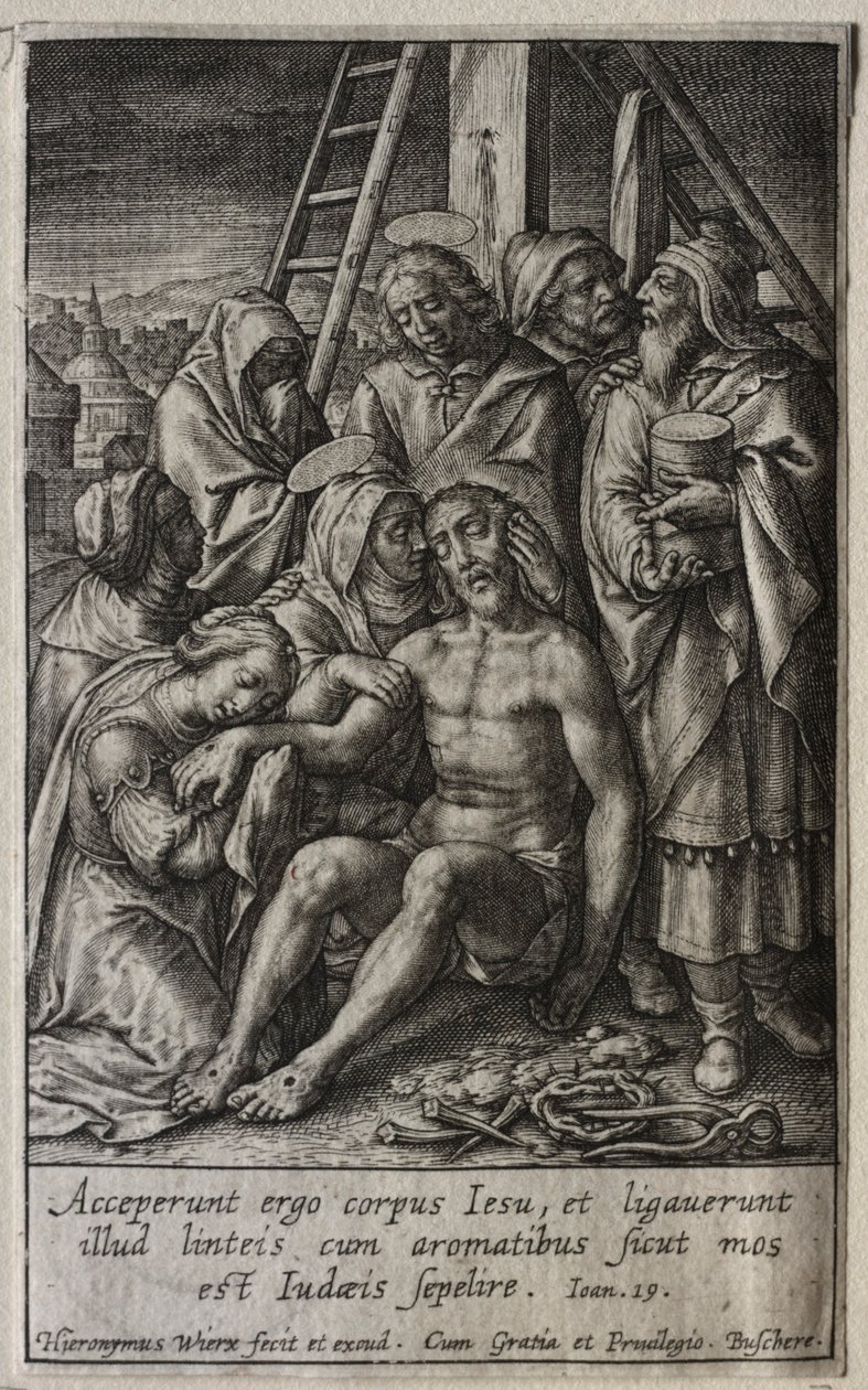 Die Passion: Kreuzabnahme von Hieronymus or Jerome Wierix