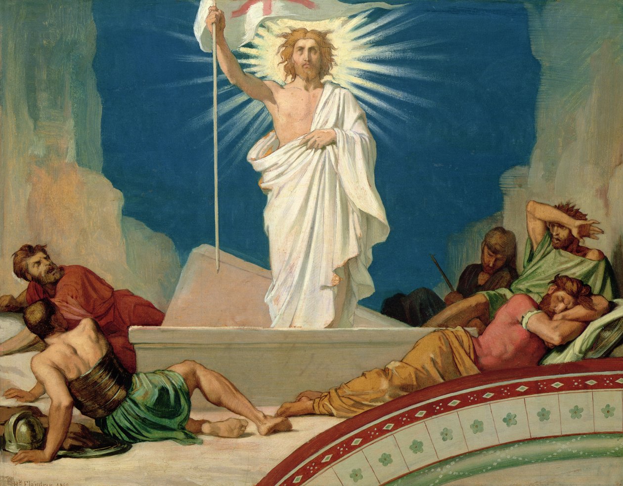 Studie zur Auferstehung Christi, 1860 von Hippolyte Flandrin