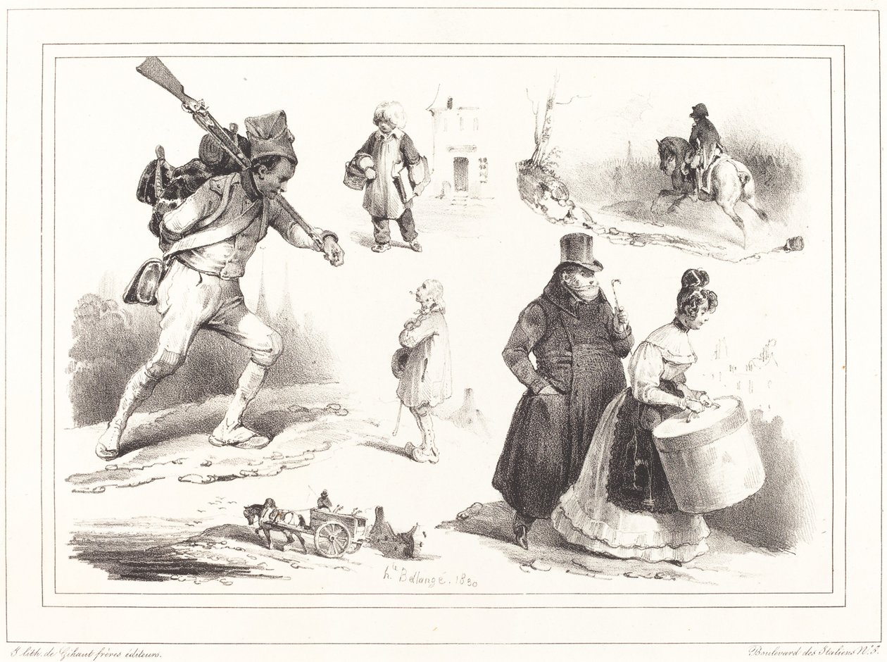 Soziale Vignetten von Hippolyte Bellange