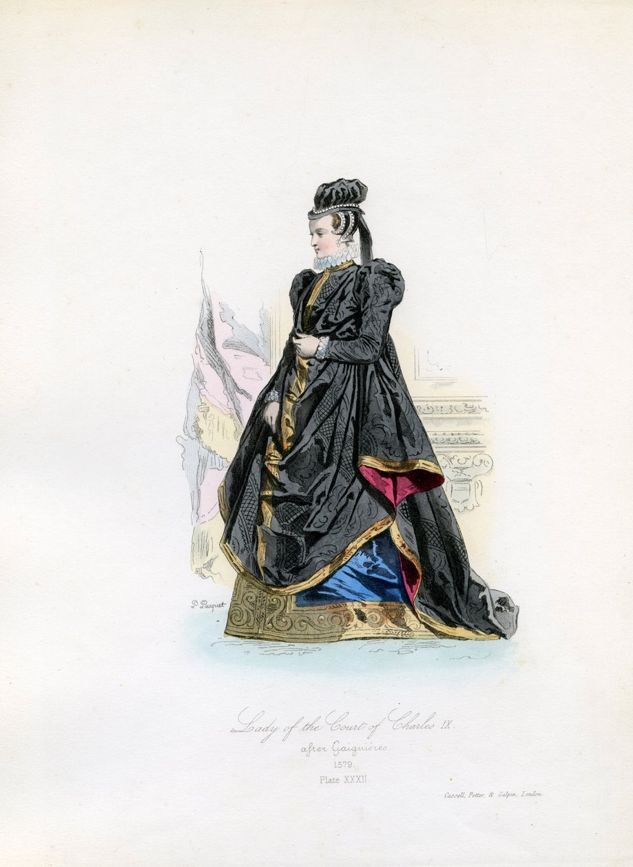 Dame des Hofes von Karl IX. von Hippolyte Louis and Polydore Pauquet
