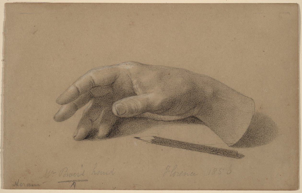 Studie einer Hand von Hiram Powers