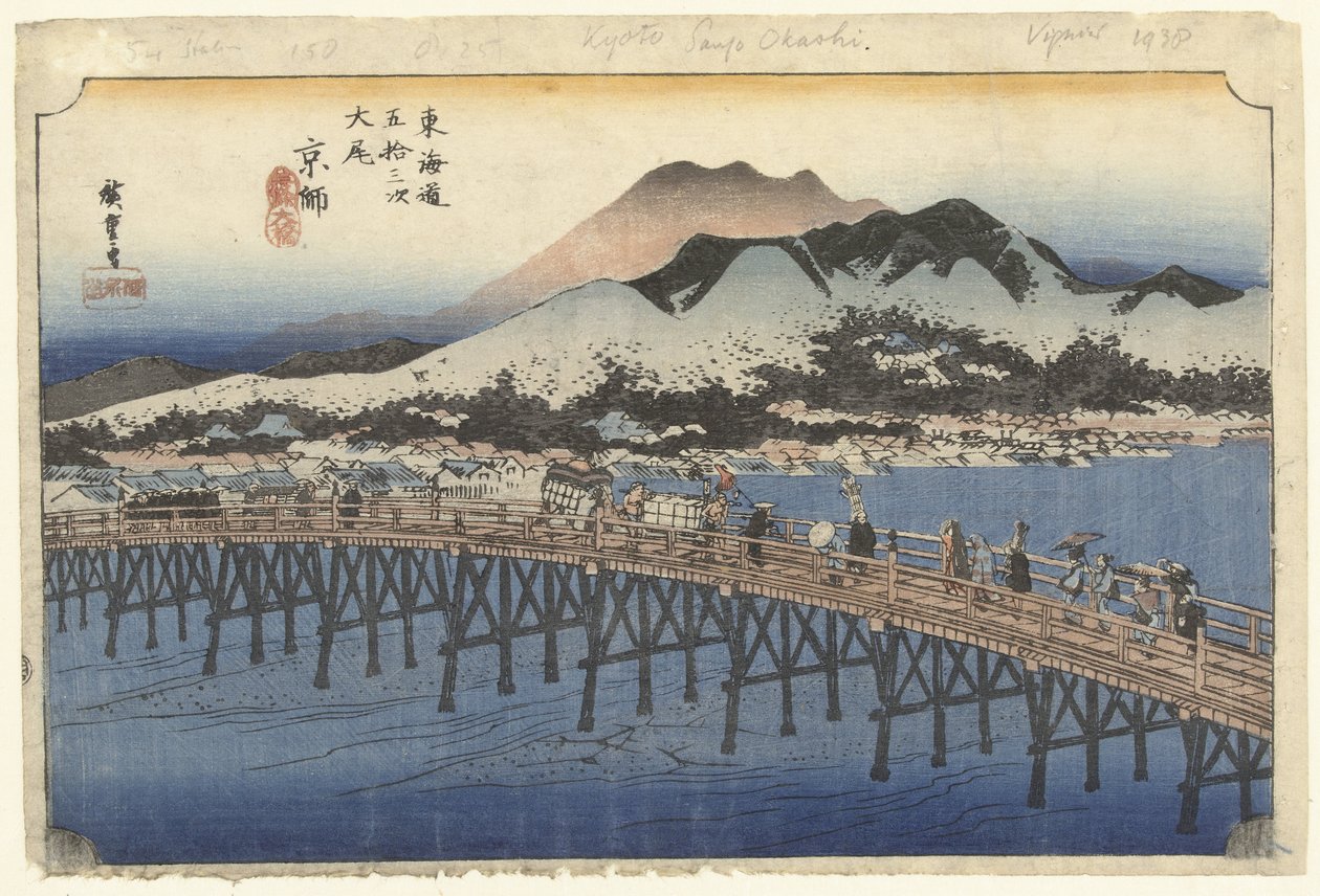 Kyoto, die große Brücke bei Sanjo von Hiroshige (I) , Utagawa