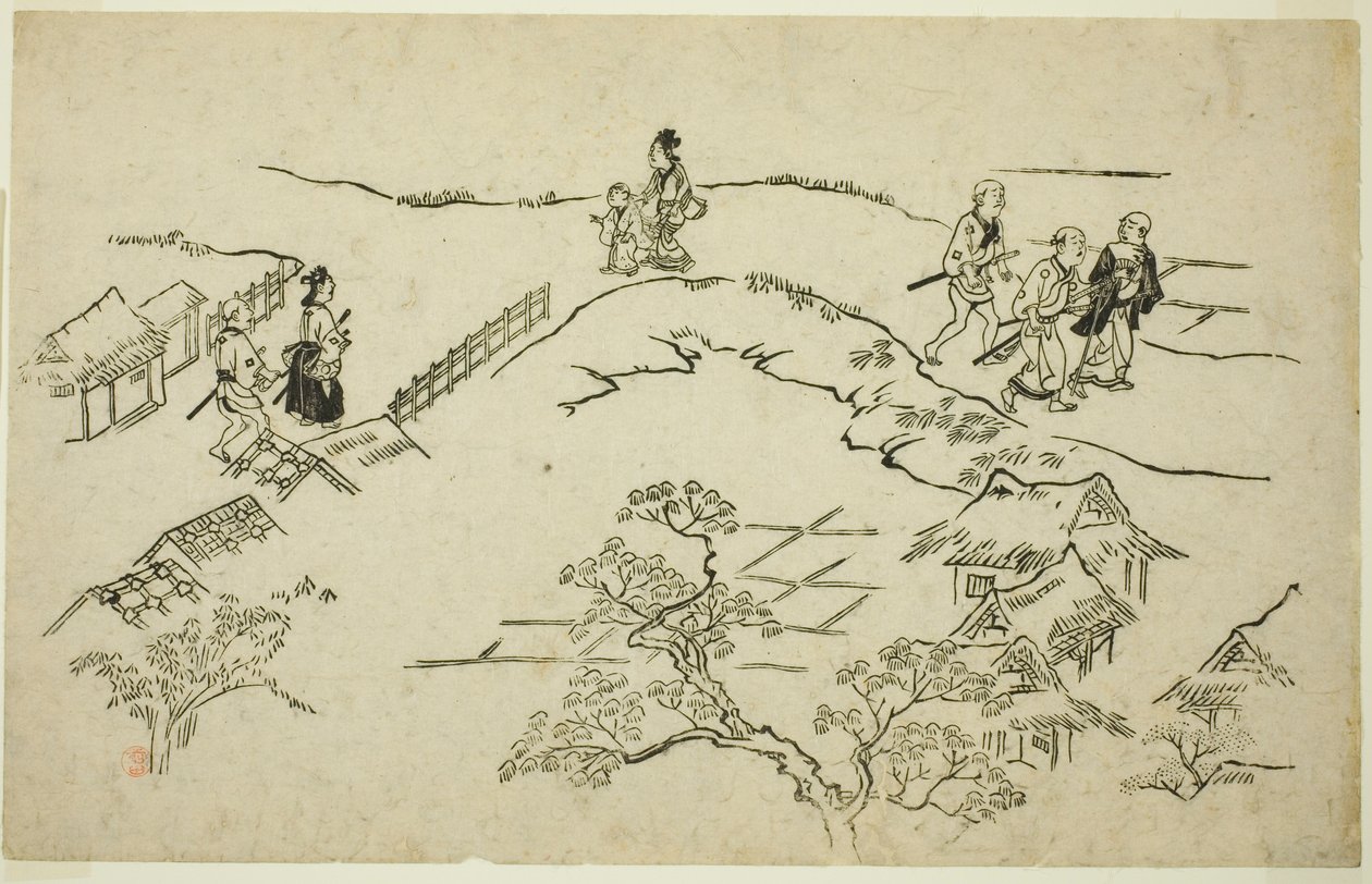 Emon Hill, aus der Serie "Das Erscheinungsbild von Yoshiwara (Yoshiwara no tei)" von Hishikawa Moronobu