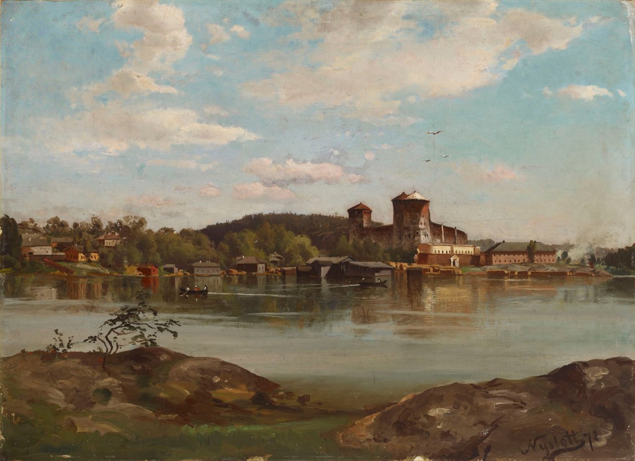 Olavinlinna, Skizze von Hjalmar Munsterhjelm