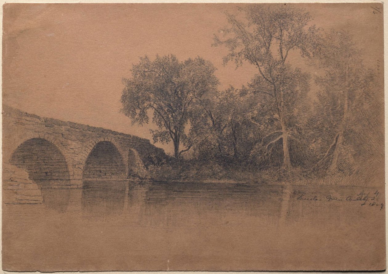 Brücke in Leeds, Green County, N.Y. von Homer Dodge Martin