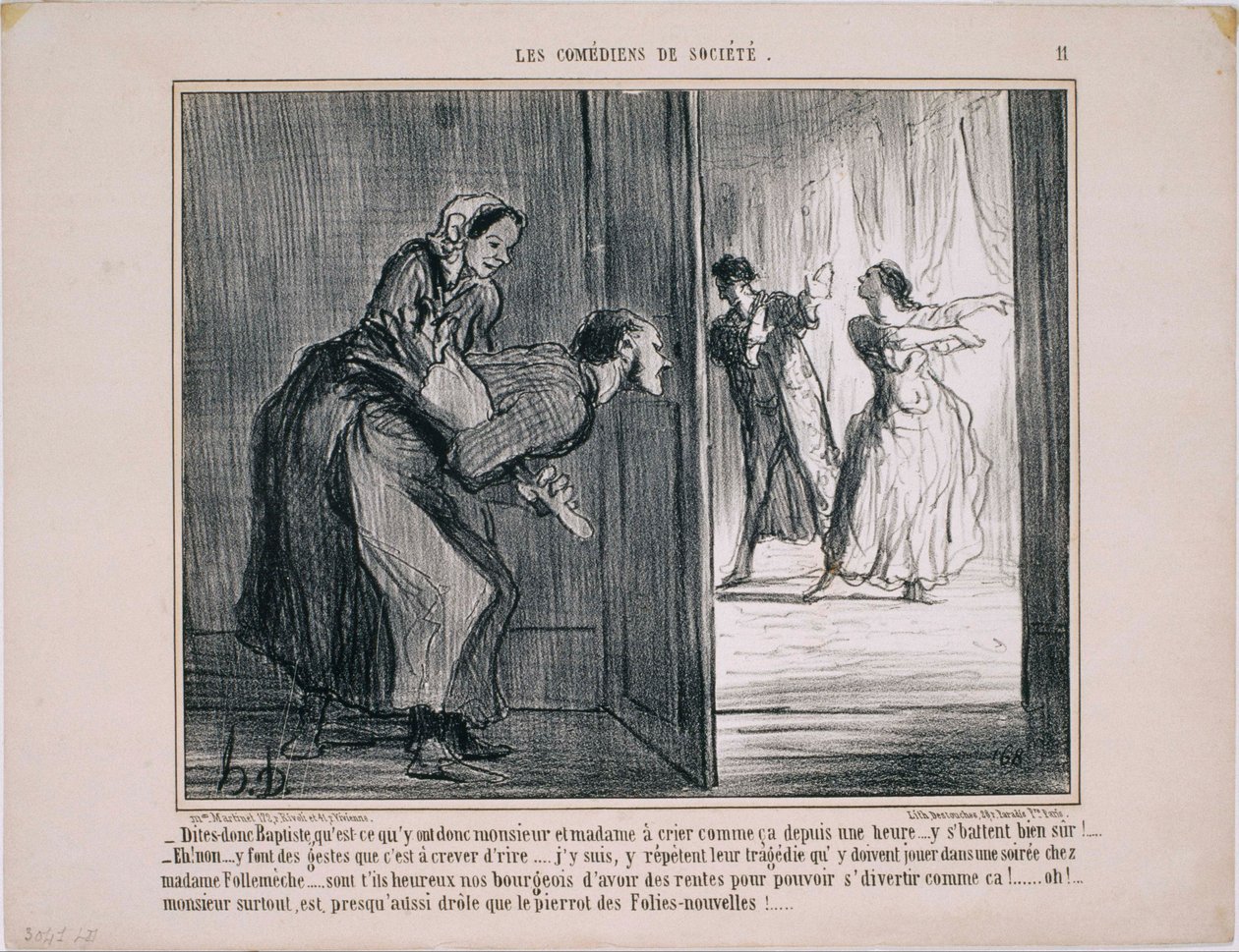 Die Gesellschaftskomödianten - Sag mal, Baptiste, was haben sie... von Honoré Daumier