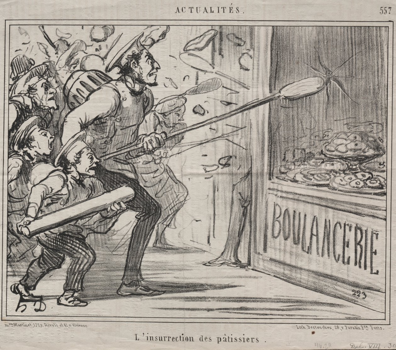 Aktualitäten (Nr. 557): Der Aufstand der Konditoren von Honoré Daumier