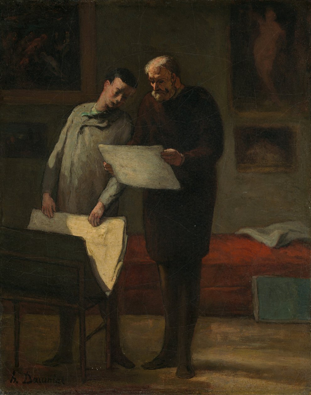 Rat an einen jungen Künstler, 1865-1868 von Honoré Daumier
