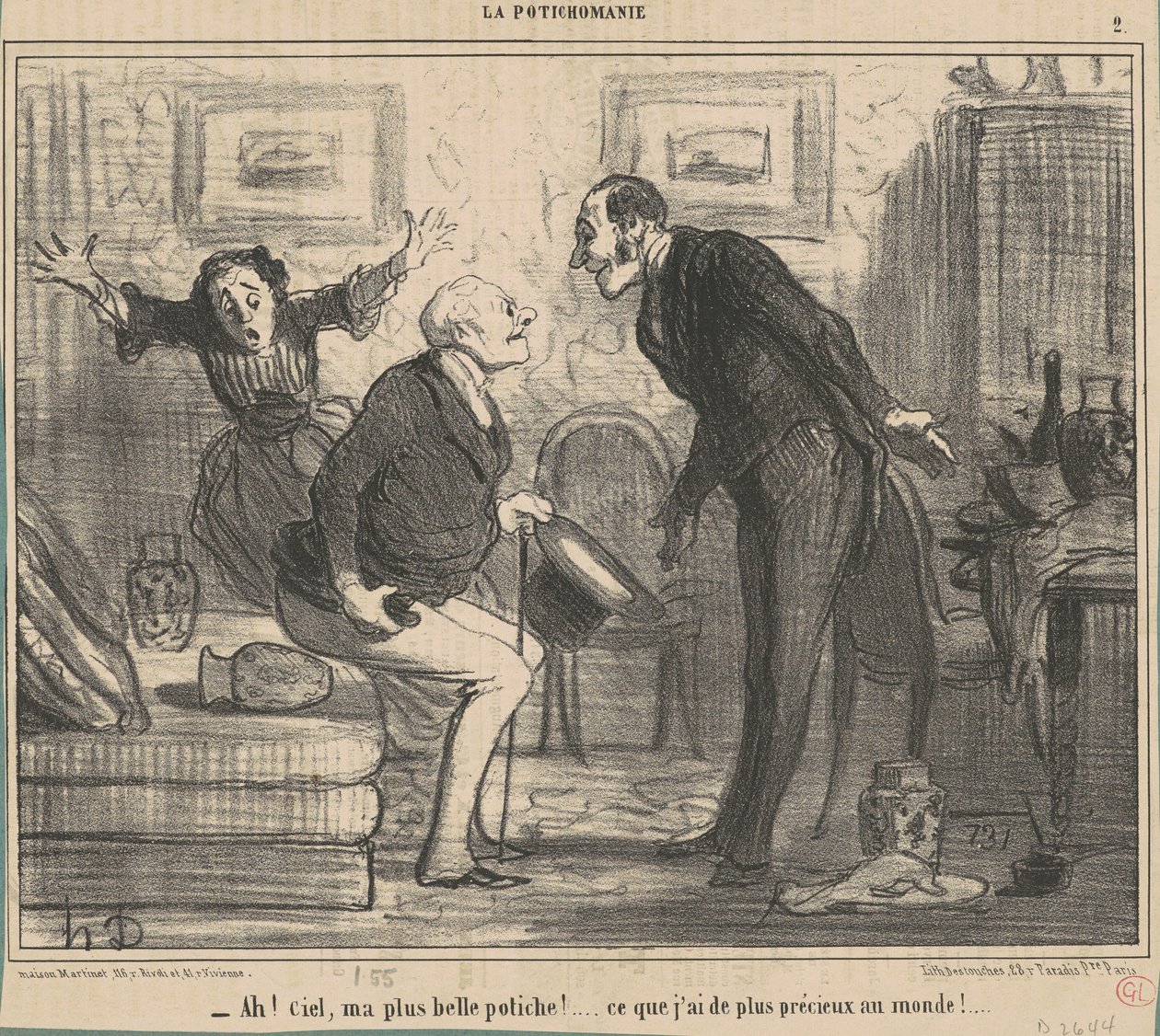 Ah! Himmel, meine schönste Vase! ... von Honoré Daumier