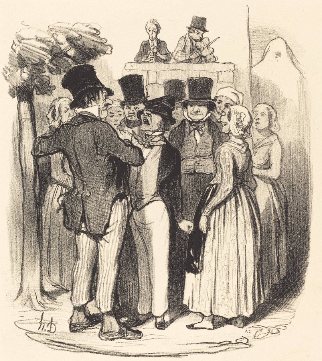 Ah! Gringalet aus Paris... du wirst tanzen... von Honoré Daumier